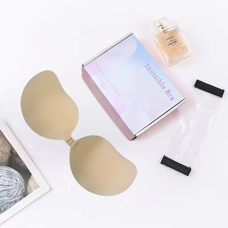 Women Breast Pasties With Custom Packaging Reusable Matte Bra Adhesive Invisible Seamless Opaque Fabric Thickened Nipple Cover