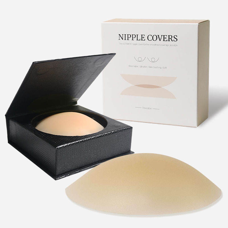 Nipple Covers 2 Pairs-Seamless and Sheer Adhesive Silicone Nipple Pasties for Women Reusable, Sticky Breast Petals