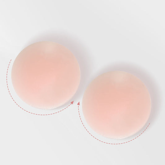 Skin Tone Reusable Silicone Nipple Covers Invisible Adhesive Pasties for Women Nipple Pads Under Dress Lingerie Accessories
