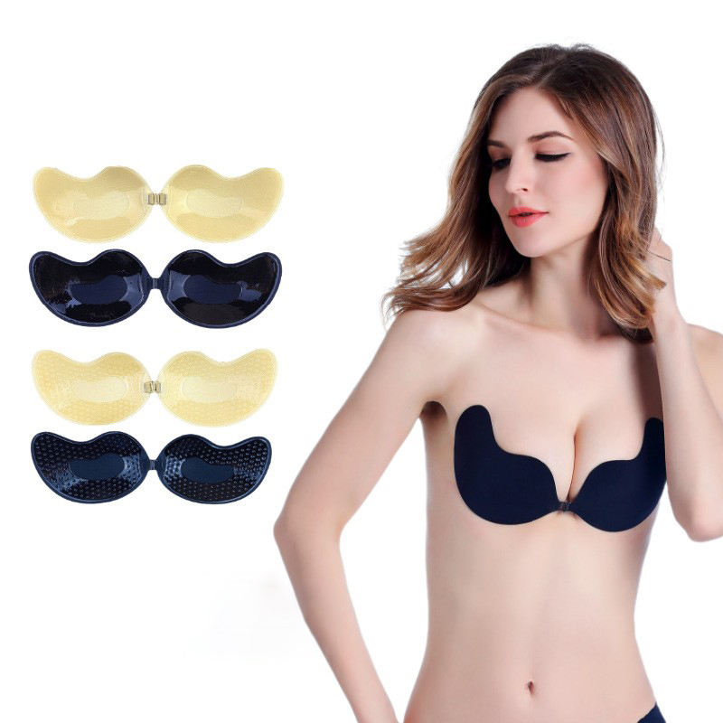 Custom E-commerce Platform Hot Sell Strapless and Good Skin Fit Self Adhesive Cordless Tape Invisible Bra for Fashion Wear
