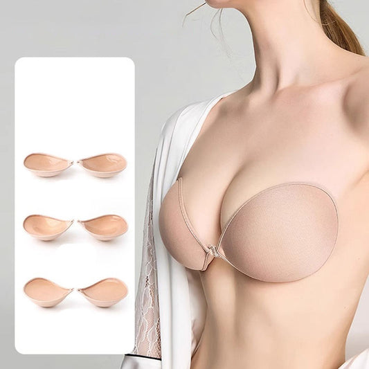 Invisible Fabric Bra Factory Wholesale Women Traceless Strapless Strong Stickness Silicone Adhesive Bra and Not Easy to Fall off