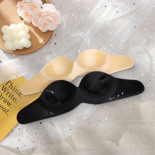 One Piece Bra Shape Women Sticky Bra for Fashion Wear Strapless and Backless Women's Strong Gather Invisible Adhesive Bra