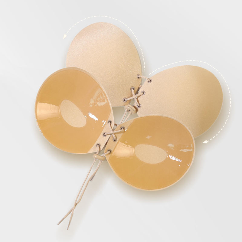 Invisible Self Adhesive Bra Strapless Backless Seamless Silicone Bra Push up Sticky Bra for Women Reusable Nipple Covers
