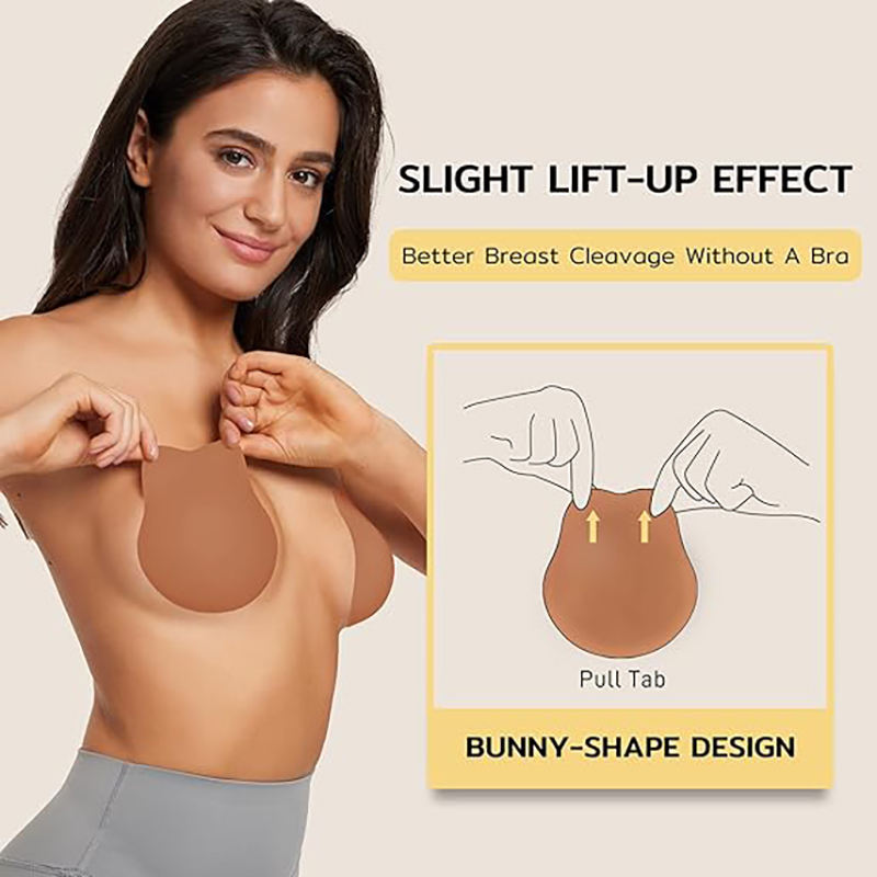 Silicone Nipple Cover Factory Produce Rabbit Ear Shape Natural Adesivo Strapless and Traceless Soportes Adhesivos Silicona Bra