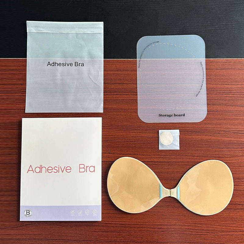 Wholesale Soft Washable Silicone Nipple Pad Women's Backless and Traceless mango Shape Attachment Adhesive Silicone Bra Sticker