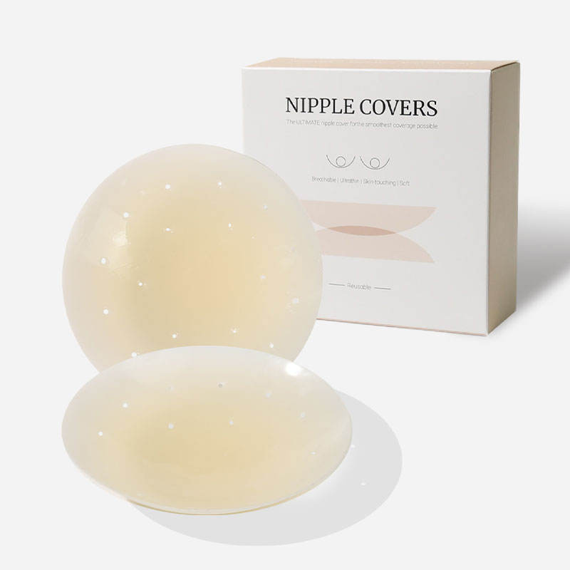 Ultra Thin Matte Silicone Nipple Pasties Reusable Skin Color Invisible Nipple Covers for Women Comfortable Padded Adhesive