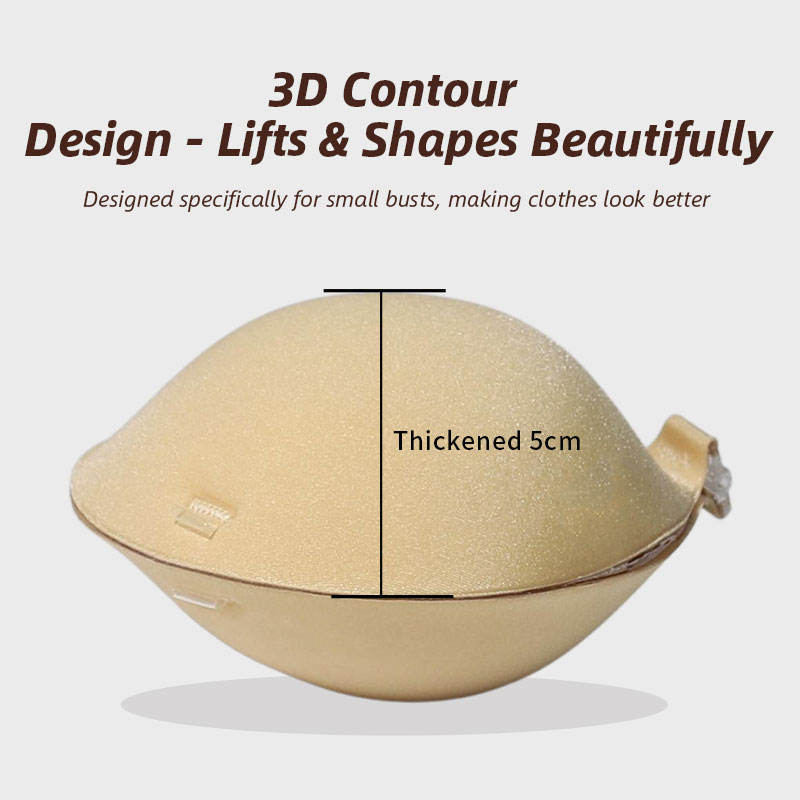 Women Self Adhesive Bra Nylon Spandex Thick Padding Invisible Push up Sticky Sponge Bra Backless Strapless Bra for Dresses