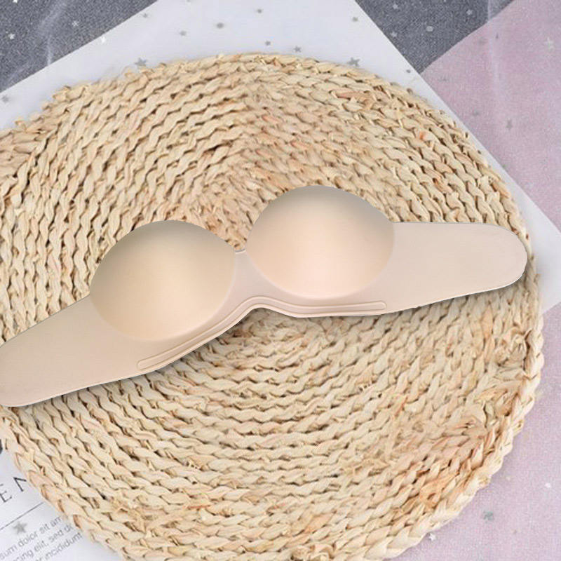 One Piece Bra Shape Women Sticky Bra for Fashion Wear Strapless and Backless Women's Strong Gather Invisible Adhesive Bra