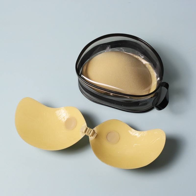 Custom E-commerce Platform Hot Sell Strapless and Good Skin Fit Self Adhesive Cordless Tape Invisible Bra for Fashion Wear