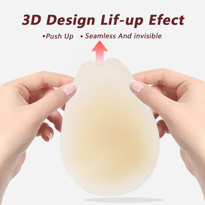 Hot Sale Customizable Rabbit Ear Push up Nipple Covers OEM Adhesive Silicone Pasties Invisible Strapless Bra