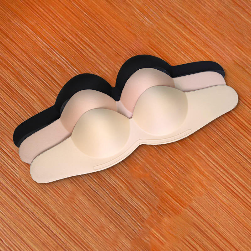 One Piece Bra Shape Women Sticky Bra for Fashion Wear Strapless and Backless Women's Strong Gather Invisible Adhesive Bra