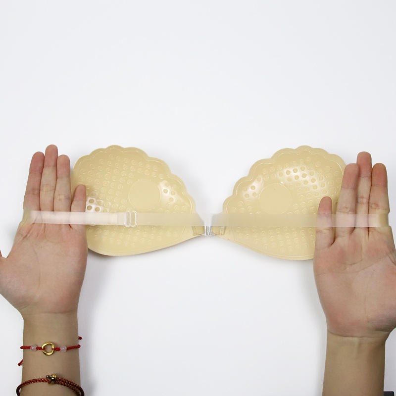 Nipple Cover Factory Produce 3D Cup Hot Flower Pattern Middle Glue Free Design Light Weight Easy to Shape 3D Invisible Women Bra
