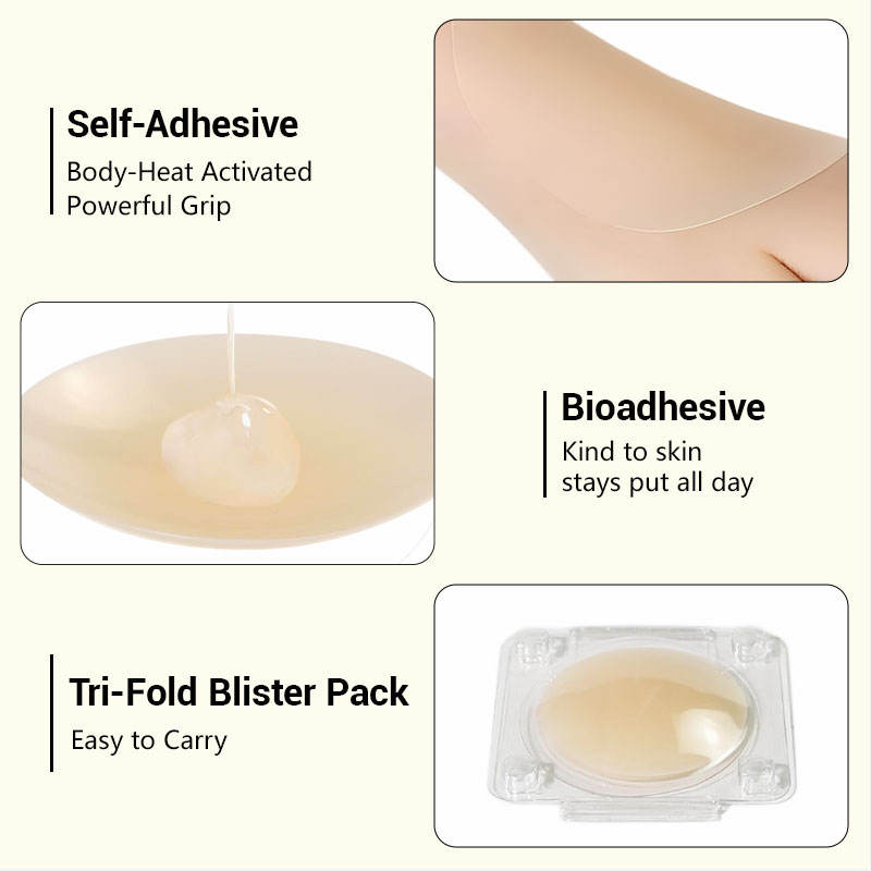 Customizable Medical Grade Liquid Silicone Nipple Cover Matte Skin Tone Nude Adhesive Reusable Pasties for man