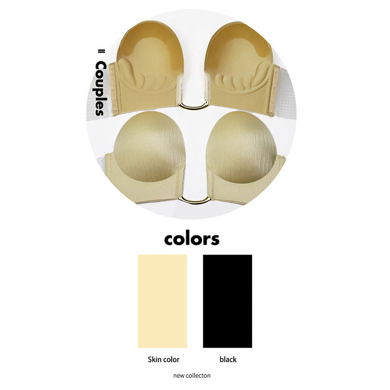 Half Moon Curve Design Invisible Fashion Bra for Fashion Wear Women's Strong Gather Push up Brassiere Invisible