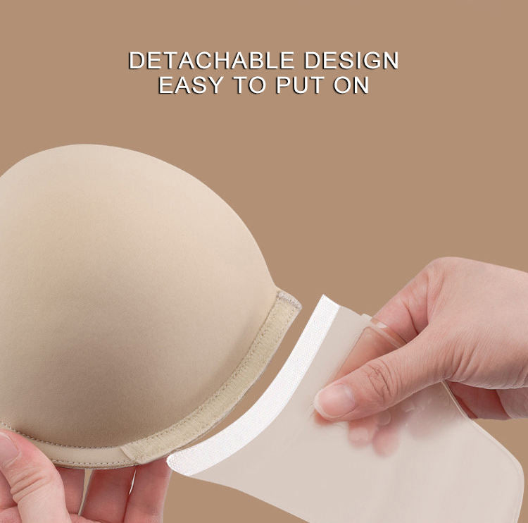 1 Pair Side Band Detachable Design Invisible Bra for Fashion Wear Women's Strong Breathable Push up Invisible Nipple Cover