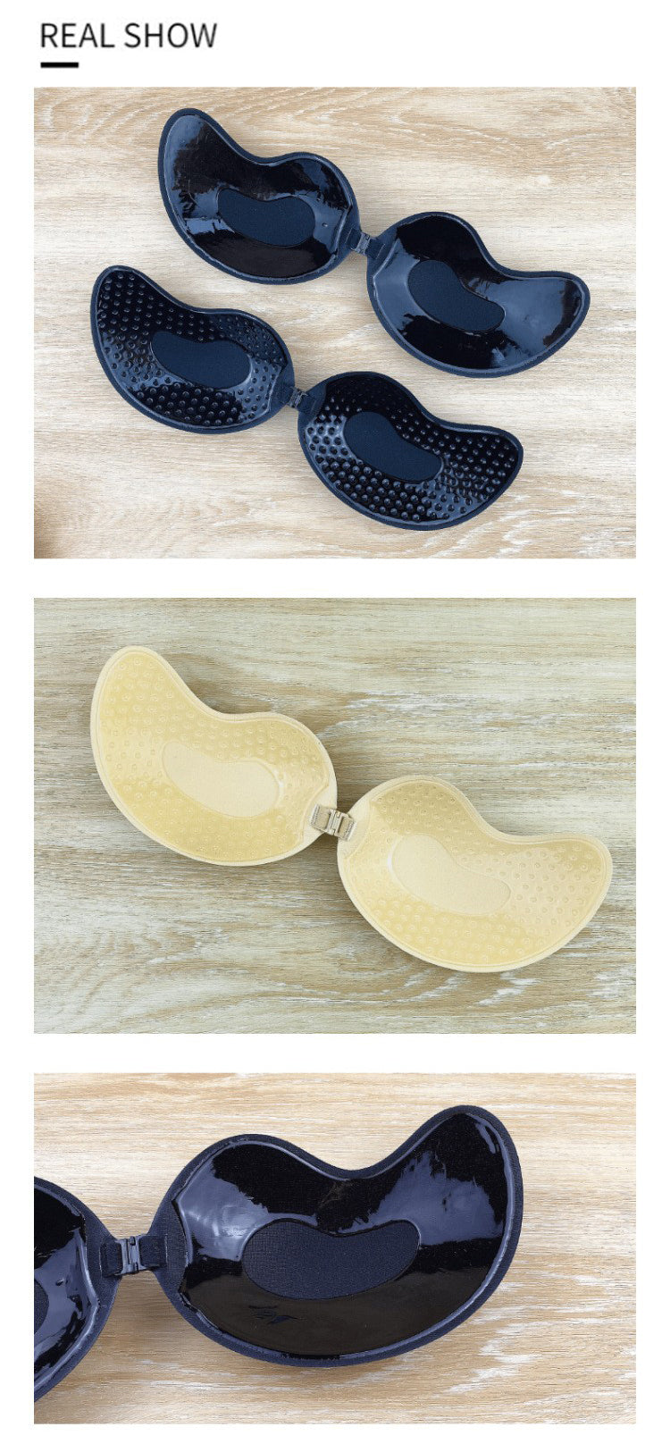 Custom E-commerce Platform Hot Sell Strapless and Good Skin Fit Self Adhesive Cordless Tape Invisible Bra for Fashion Wear