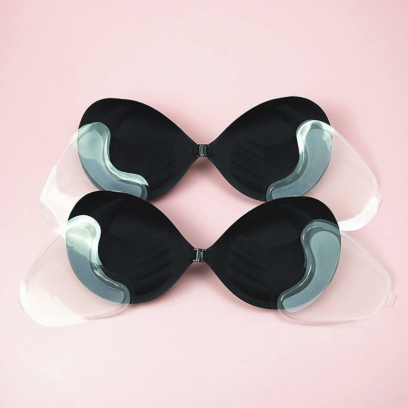 Wholesale High Quality Detachable Design Invisible Bra for Fashion Wear Women Gather to Breast Backless Invisible Adhesive Bra