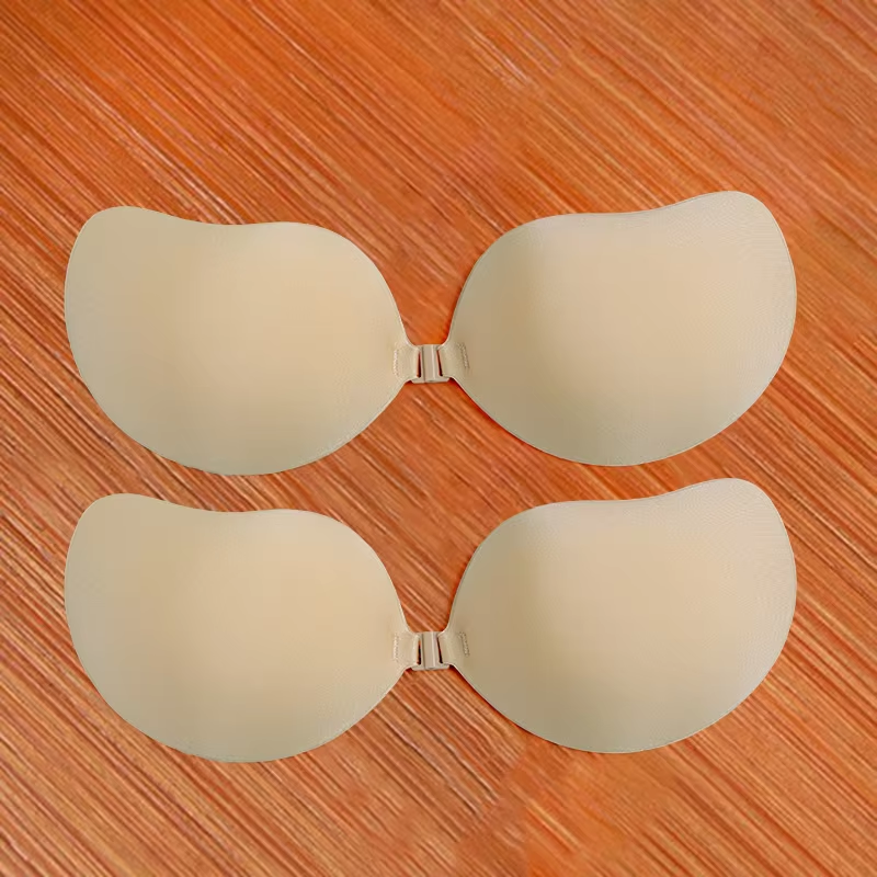 Women Breast Pasties With Custom Packaging Reusable Matte Bra Adhesive Invisible Seamless Opaque Fabric Thickened Nipple Cover