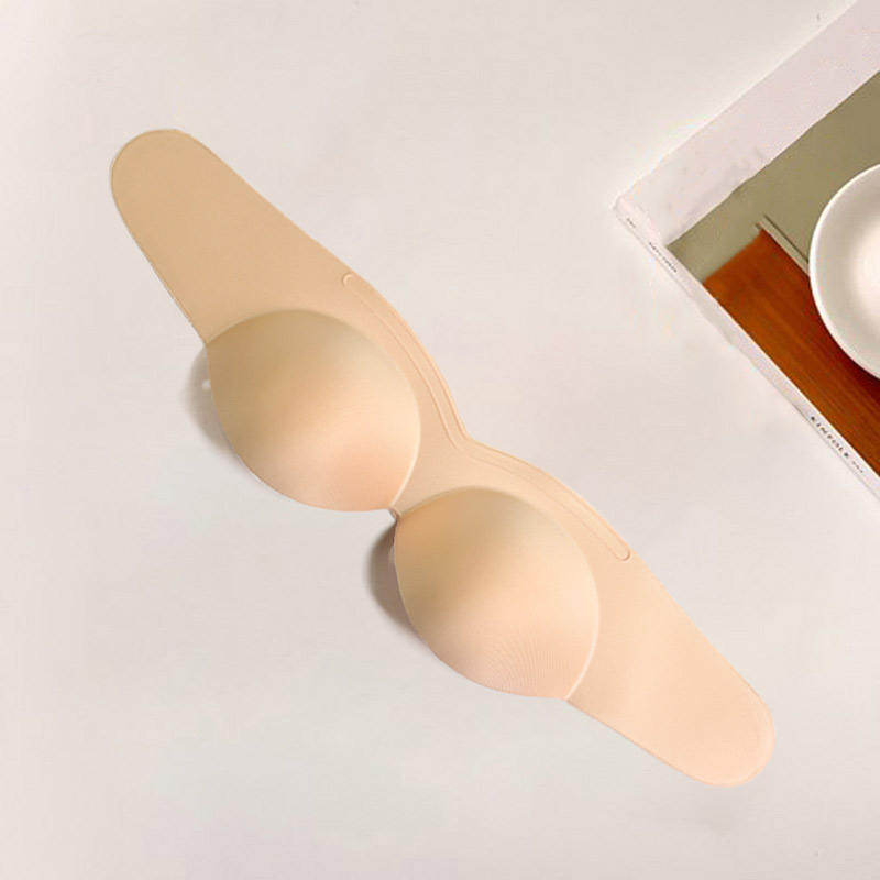 One Piece Bra Shape Women Sticky Bra for Fashion Wear Strapless and Backless Women's Strong Gather Invisible Adhesive Bra