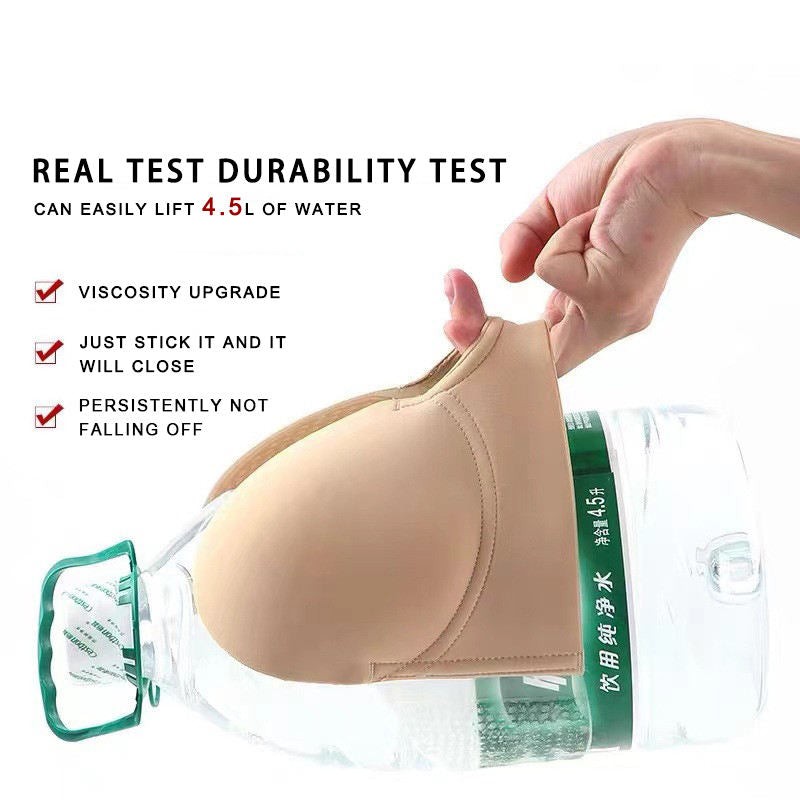 Invisible Women Bra Suitable for Fashion Wear Strapless and Backless Reusable Strong Stickiness Invisible Gather Bra for Fabric