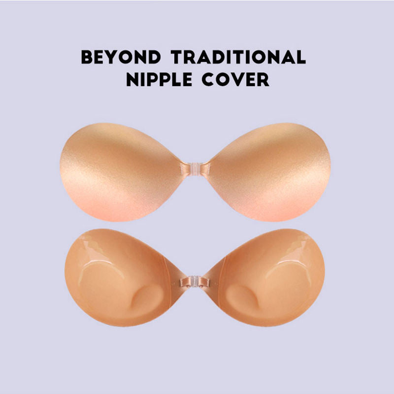 Bra Das Mulheres Heart Shaped Front Buckle Design Strapless and Traceless Satin Invisible Insert Bra Suitable for Fashion Wear