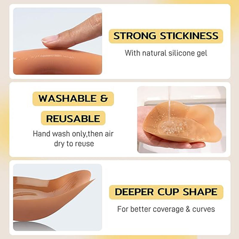 Silicone Nipple Cover Factory Produce Rabbit Ear Shape Natural Adesivo Strapless and Traceless Soportes Adhesivos Silicona Bra