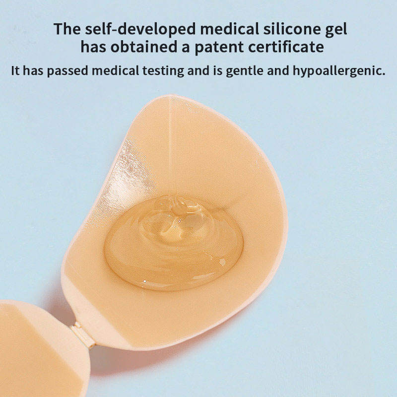 Wholesale Soft Washable Silicone Nipple Pad Women's Backless and Traceless mango Shape Attachment Adhesive Silicone Bra Sticker