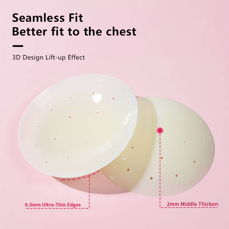 Ultra Thin Matte Silicone Nipple Pasties Reusable Skin Color Invisible Nipple Covers for Women Comfortable Padded Adhesive