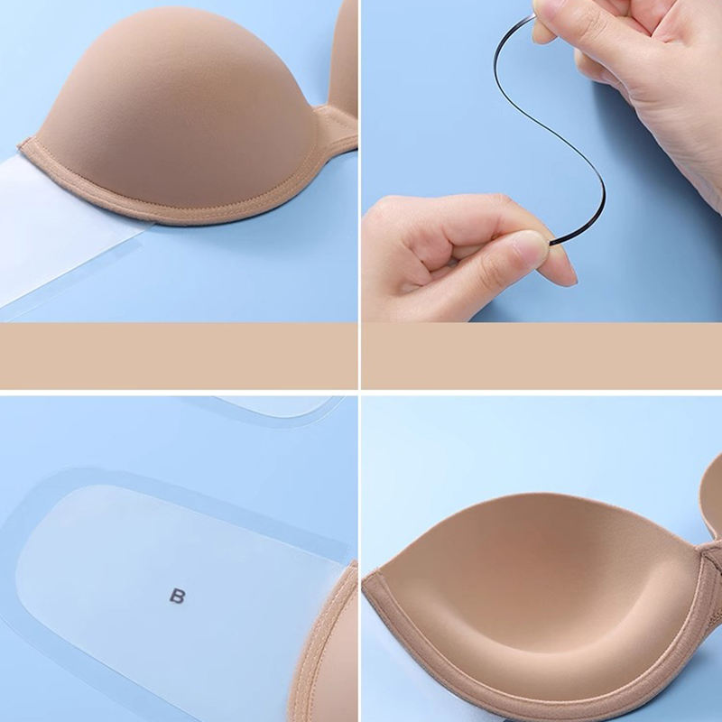 Women Invisible Reusable Bra in Stock Adhesive Bra Suitable for Fashion Wear Backless Gather to Breast Invisible Stickiness Bra