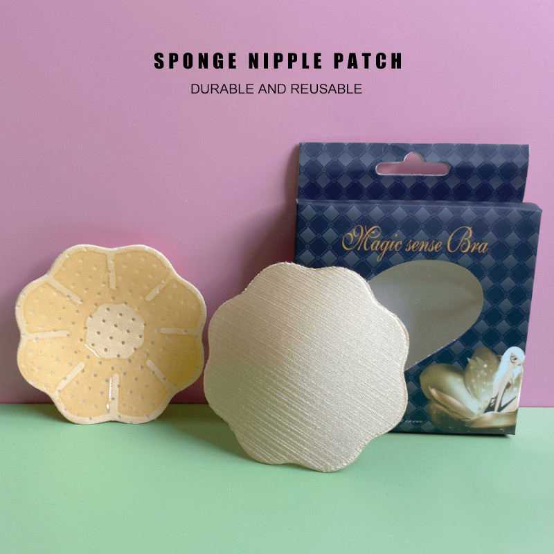Hot Sale Flower / Roundness Type Invisible Women Bra Brushed Strapless and Backless Nipple Cover Suitable for Leisure Occasions