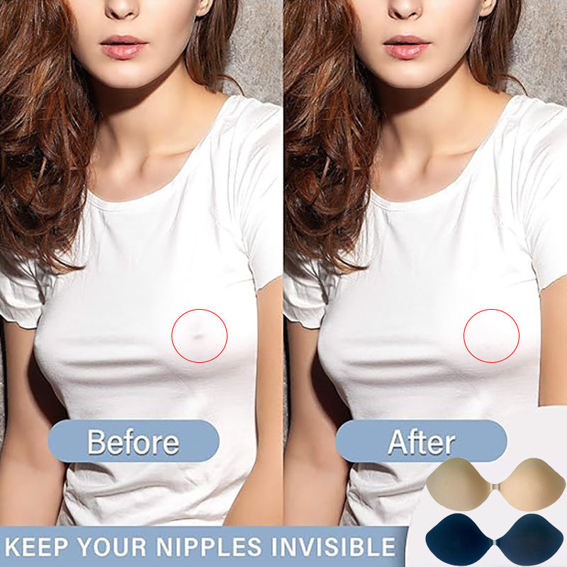 Invisible Bra Manufacturer Hot Sale Sticky Bra Suitable for Dresses Backless Underwear Women's Gather Invisible Adhesive Bra