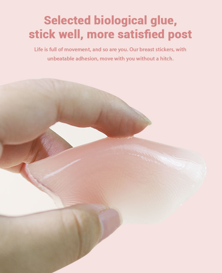 Skin Tone Reusable Silicone Nipple Covers Invisible Adhesive Pasties for Women Nipple Pads Under Dress Lingerie Accessories