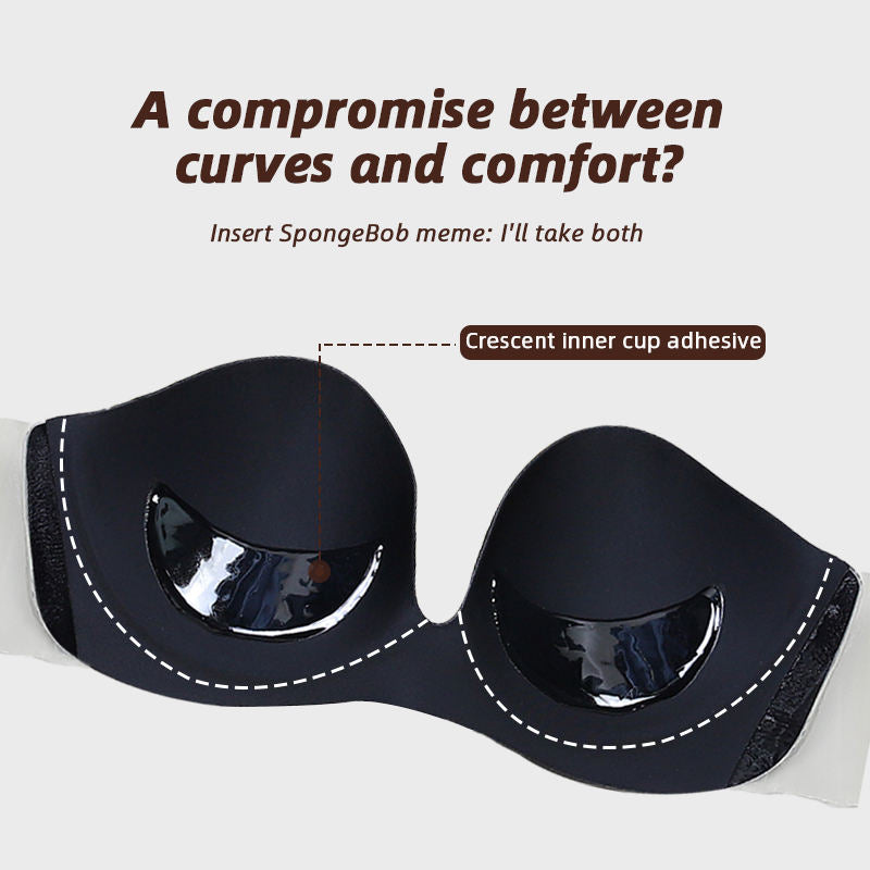 New Arrival Invisible Deep V Backless Strapless Push up Adhesive Bra Lightweight Cleavage Enhancement Sticky Bras for Women