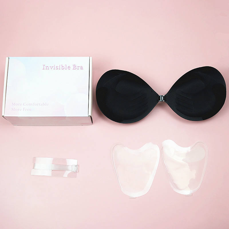 Wholesale High Quality Detachable Design Invisible Bra for Fashion Wear Women Gather to Breast Backless Invisible Adhesive Bra