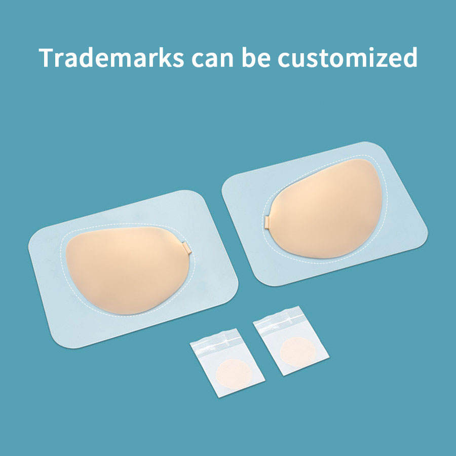 Wholesale Soft Washable Silicone Nipple Pad Women's Backless and Traceless mango Shape Attachment Adhesive Silicone Bra Sticker