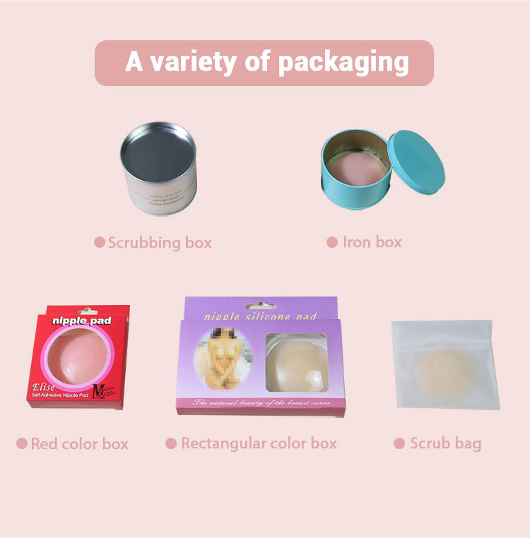 Skin Tone Reusable Silicone Nipple Covers Invisible Adhesive Pasties for Women Nipple Pads Under Dress Lingerie Accessories