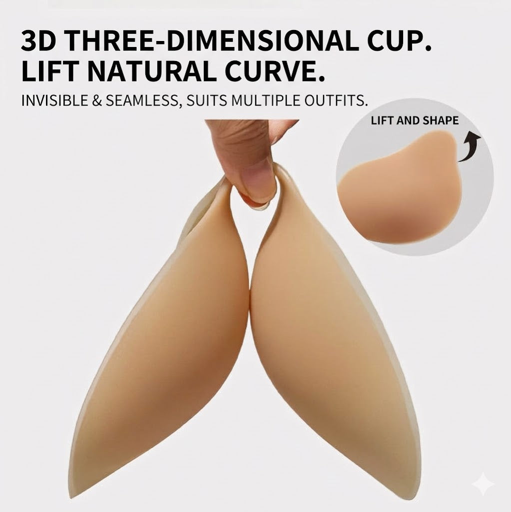 Matte Nipple Cover Factory in Stock Women's Backless and Traceless mango Shape Attachment Adhesive Silicone Bra